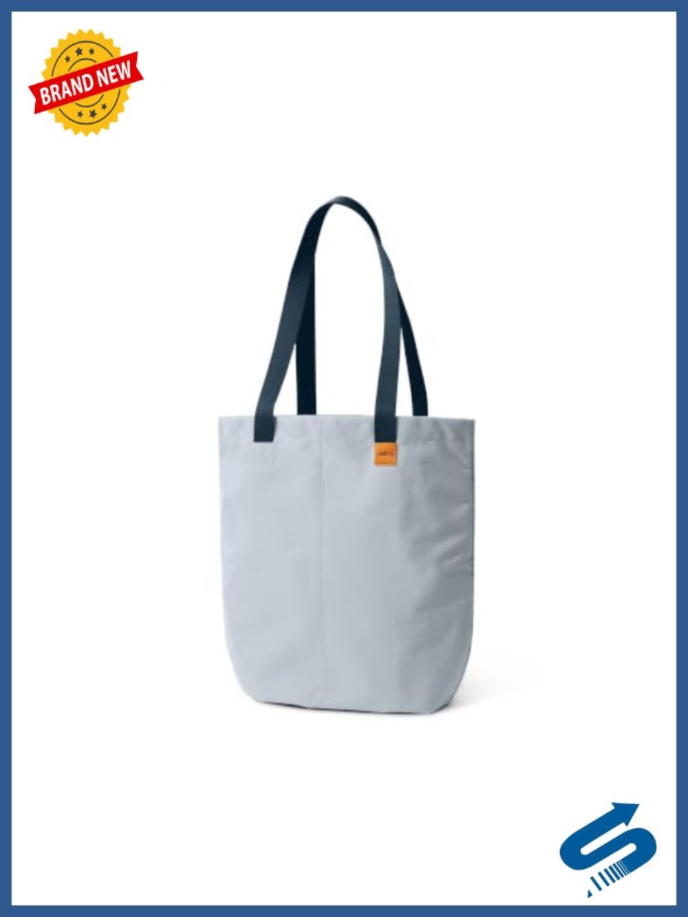 Compact Recycled Polyester Tote - Stands Upright, Folds Flat, 2 Slip Pockets